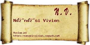 Nánási Vivien névjegykártya