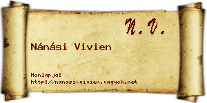 Nánási Vivien névjegykártya